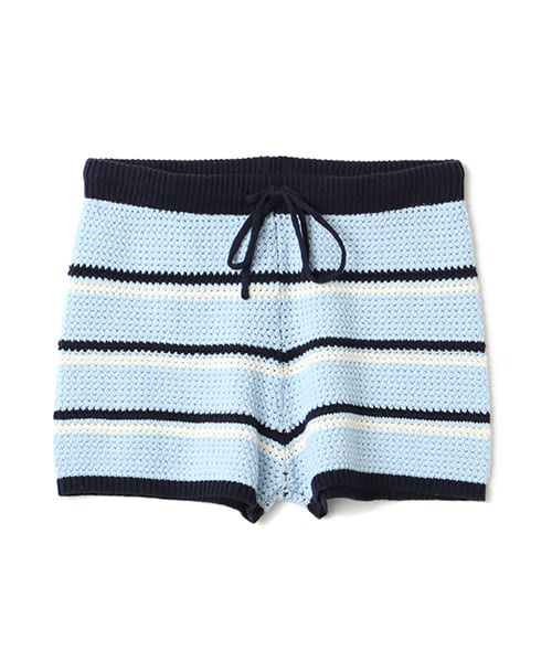 atmos pink Boder Knit Short Pants BLUE
