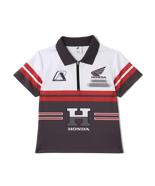 HONDA x atmos pink Racing Polo Shirt BLACK