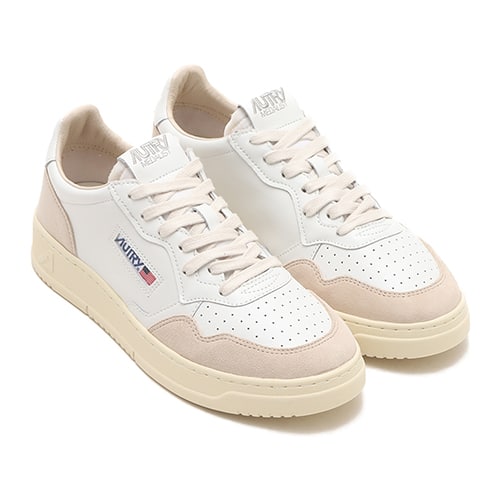 AUTRY MEDALIST LOW MAN LEAT/SUEDE WHITE 23FA-I