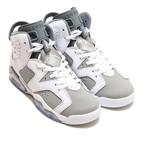 JORDAN BRAND AIR JORDAN 6 RETRO GS WHITE/MEDIUM GREY-COOL GREY 23SP-I