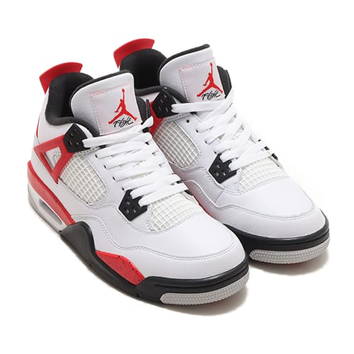 JORDAN BRAND AIR JORDAN 4 RETRO WHITE/FIRE RED-BLACK-NEUTRAL GREY