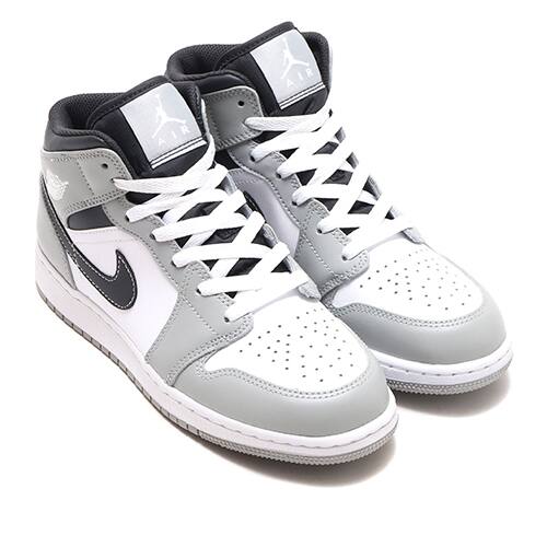 JORDAN BRAND AIR JORDAN 1 MID GS WHITE/STEALTH 22FA-I