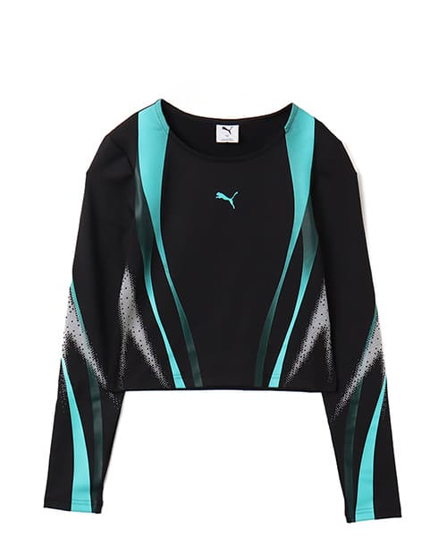PUMA DARE TO LONG SLEEVE GRAPHIC TE PUMA BLACK