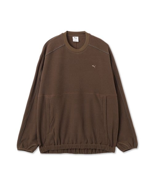 PUMA FLEECE OVERHEAD CHOCOLATE - ブラウン