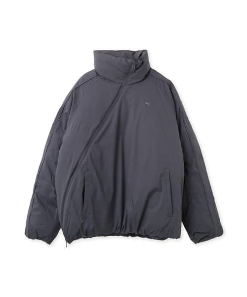 PUMA MATT TAFFETA PADDED JACKET STRONG GRAY - グレー