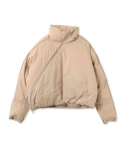 PUMA MATT TAFFETA PADDED JACKET WS ICE COFFEE - ベージュ