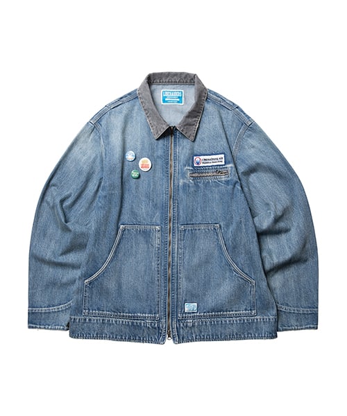 LIBERAIDERS DENIM WORK JACKET BLUE - ブルー