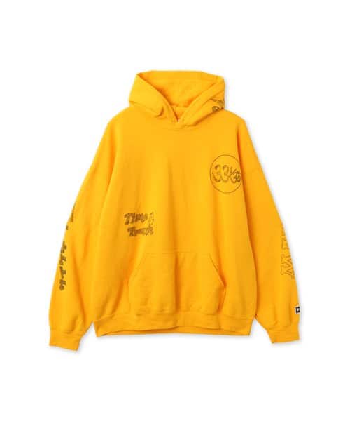 LIBERAIDERS HANDWRITING MULTI LOGO HOODIE YELLOW - イエロー