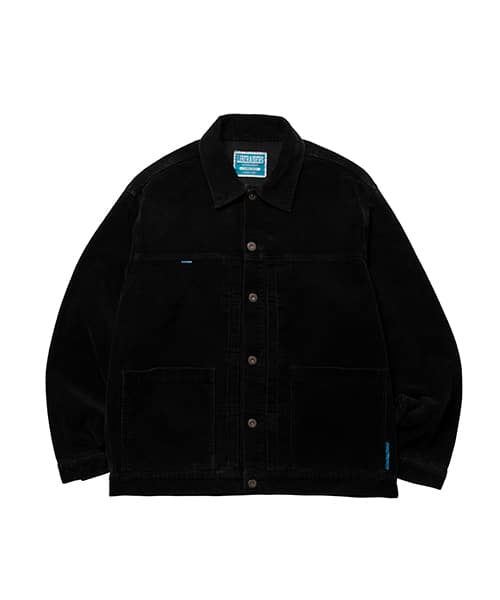 LIBERAIDERS GARMENT DYED CORDUROY JACKET BLACK - ブラック