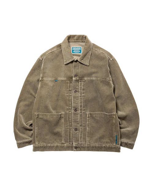 LIBERAIDERS GARMENT DYED CORDUROY JACKET BEIGE - ベージュ