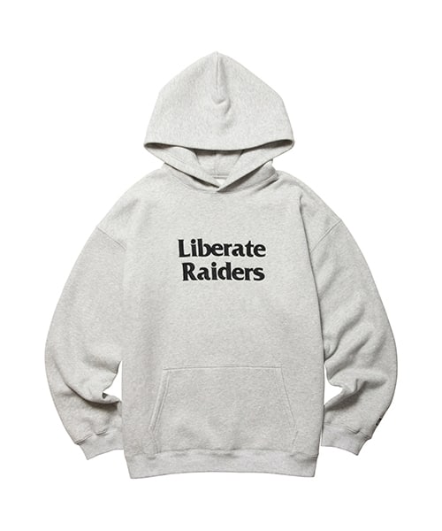 LIBERAIDERS LR EMBROIDERY HOODIE GRAY - グレー