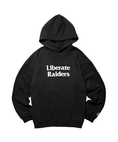 LIBERAIDERS LR EMBROIDERY HOODIE BLACK リベレイダース エル アール エンブロイダリー フーディ ブラック