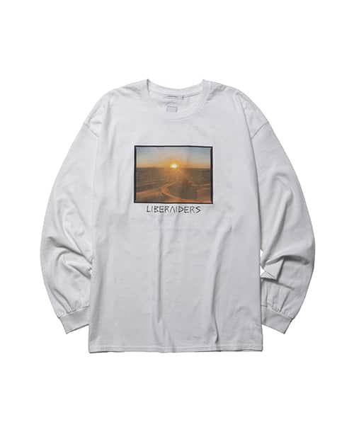 LIBERAIDERS LBRDRS LOGO L/S TEE WHITE - ホワイト