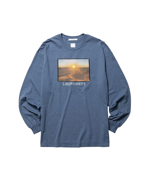 LIBERAIDERS LBRDRS LOGO L/S TEE BLUE - ブルー