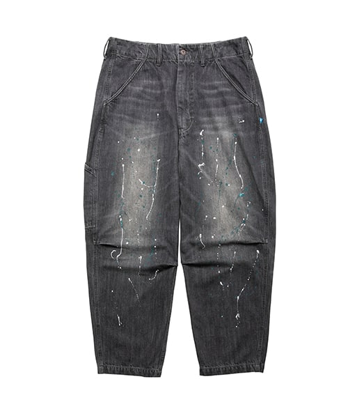 LIBERAIDERS DENIM SARROUEL PANTS BLACK - ブラック