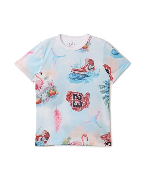 JORDAN BRAND JDB JORDAN FLAMINGO AOP SS TEE MULTI
