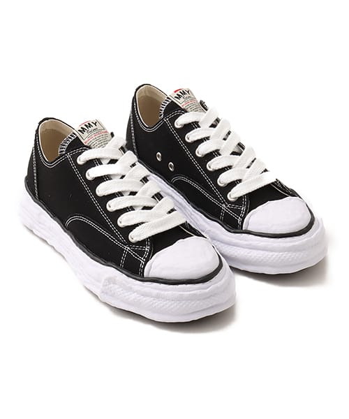 MAISON MIHARA YASUHIRO PTS23 CANVAS LOW-TOP ブラック/ブラック