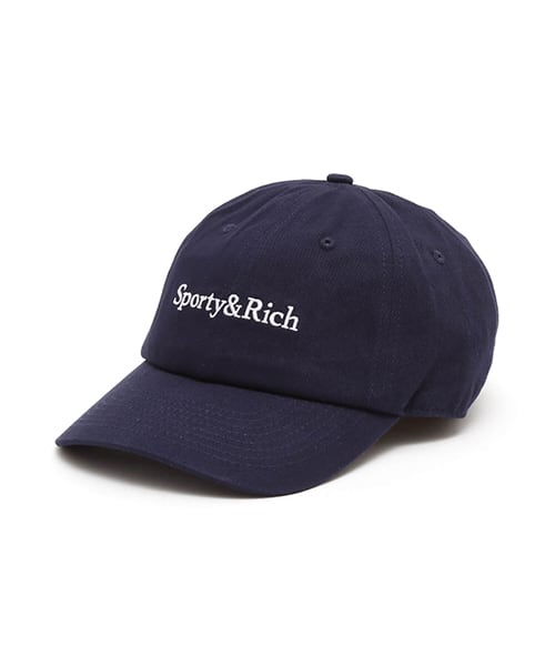 SPORTY＆RICH Serif Logo Hat
