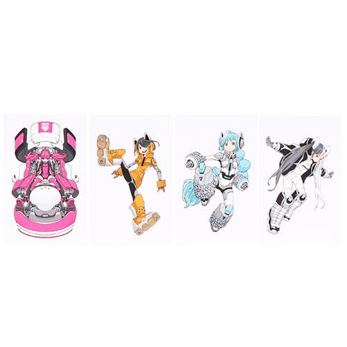 atmos × Acky Bright "SNEAKER PINKS" sticker set C MULTI 21FA-I