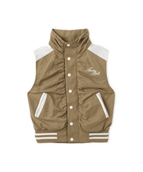 atmos pink Varsity Vest BEIGE - ベージュ