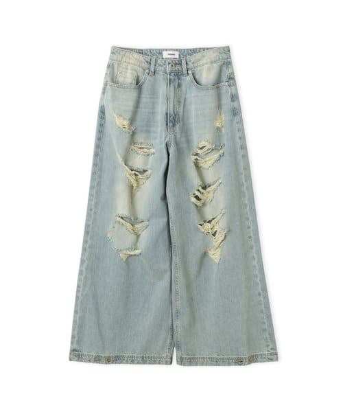 atmos pink Hard Crash Loose Denim