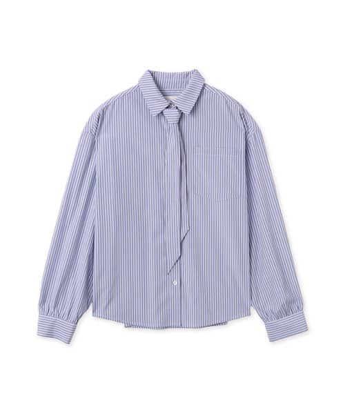atmos pink Neck-Tie Stripe Shirt BLUE - ブルー