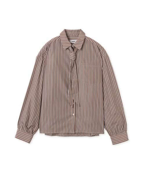 atmos pink Neck-Tie Stripe Shirt BROWN - ブラウン