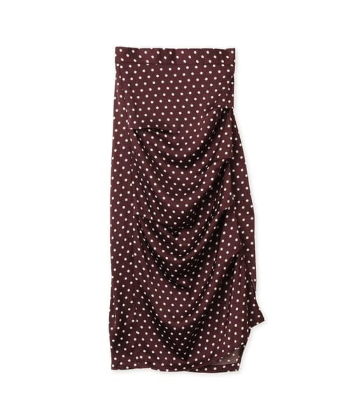 atmos pink Asymmetry Dot Skirt BROWN