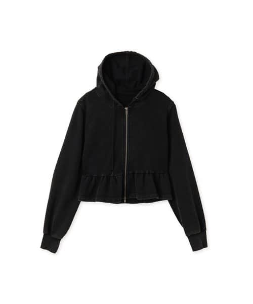 atmos pink Peplum Zip Hoodie BLACK - ブラック