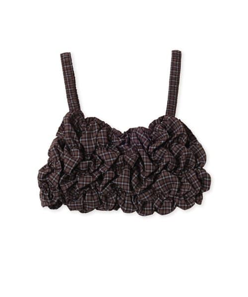 atmos pink Plaid Bustier BROWN - ブラウン