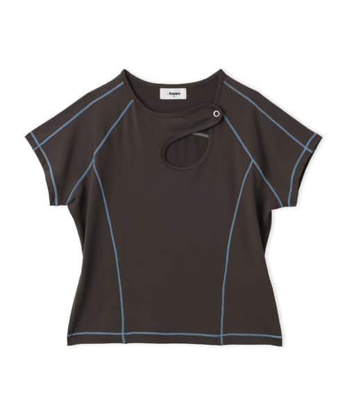 atmos pink Stitch Line T-Shirt CHARCOAL - チャコール