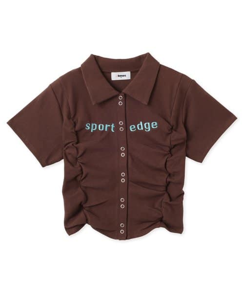 atmos pink Front Gather Tops BROWN - ブラウン