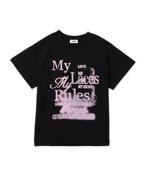 atmos pink Message Big T-shirt BLACK - ブラック