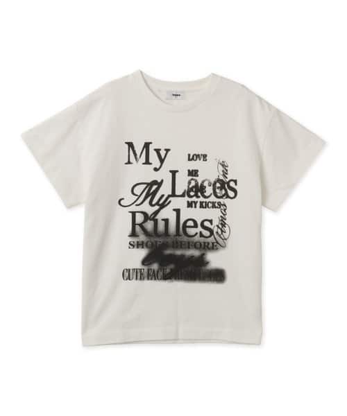 atmos pink Message Big T-shirt OFF WHITE