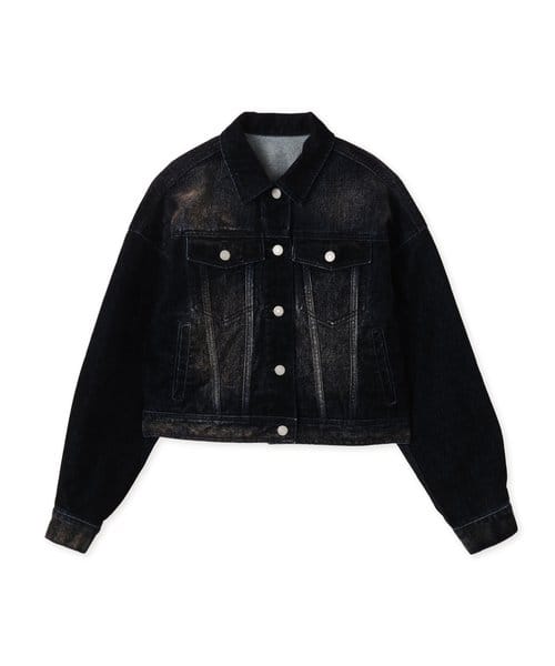 atmos pink Flocky Denim Jacket NAVY - ネイビー