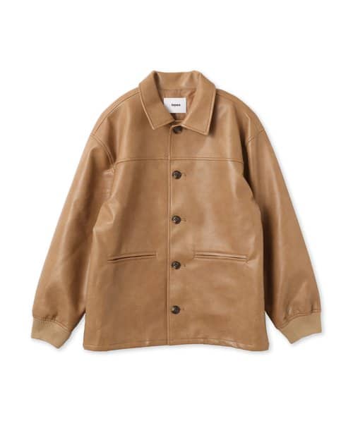 atmos pink Synthetic Leather Car Coat BEIGE - ベージュ