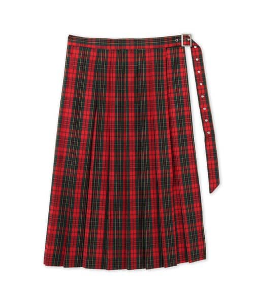 atmos pink Plaid Wrap Skirt RED - レッド