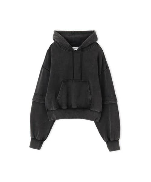 atmos pink Layered Sweat Hoodie BLACK - ブラック