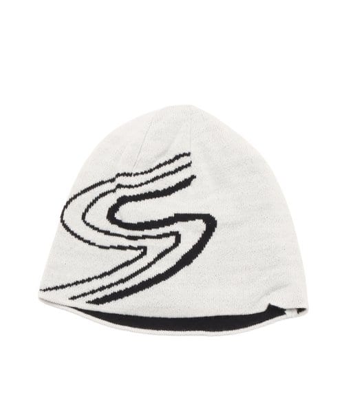 atmos pink Logo Beanie WHITE