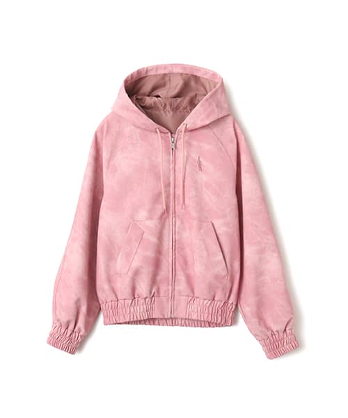 atmos pink Faux Leather Hoodie Jacket PINK - ピンク