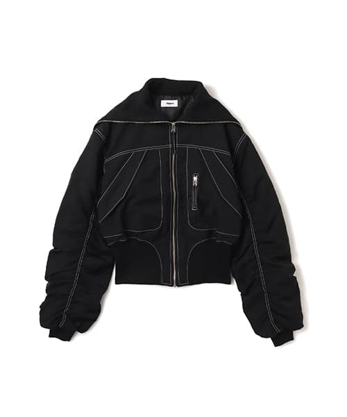 atmos pink Big Collar Bomber Jacket BLACK - ブラック