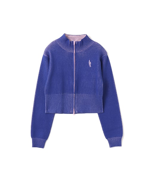 atmos pink Rib Knit Zip-up Top BLUE - ブルー