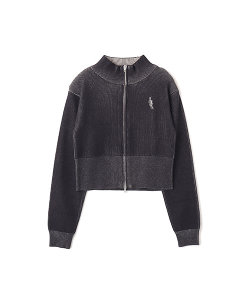 atmos pink Rib Knit Zip-up Top CHARCOAL - チャコール