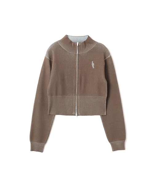 atmos pink Rib Knit Zip-up Top KHAKI - カーキ