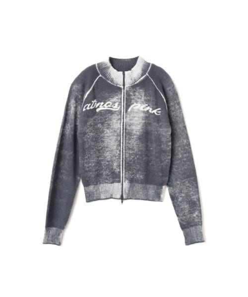 atmos pink Faded Coler Zip-up Cardigan CHARCOAL - チャコール