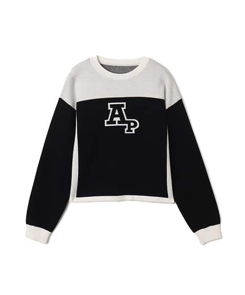 atmos pink Rugger Knit Top BLACK - ブラック