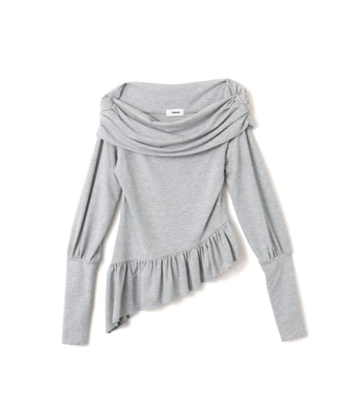 atmos pink Frill Hem Tops CHARCOAL - チャコール