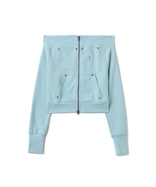 atmos pink Off-shoulder Sweat Zip-up BLUE - ブルー