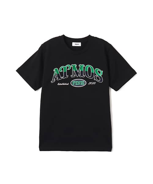 atmos pink Embroidery Logo T-shirt BLACK - ブラック
