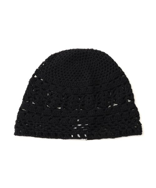 atmos pink Crochet Hat BLACK - ブラック